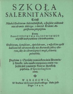 Szkoła Salernitańska reprint 1920