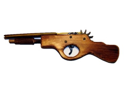 Pistolet drewniany Pistolety na gumki Broń