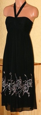 Piękna LUXUSOWA MONSOON sukienka JEDWAB 34-36 HAFT