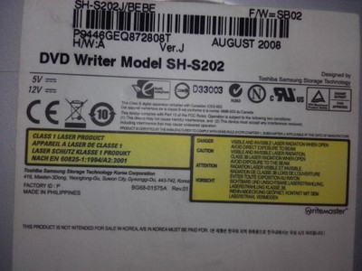 DVD Writer Model SH-S202