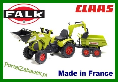 Traktor pedały Claas Axos wywrotka 2 łyżki 1010W