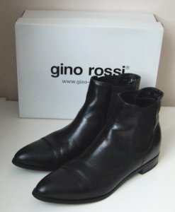 GINO ROSSI botki sztyblety w szpic skóra naturalna - 6111355133 - oficjalne  archiwum Allegro