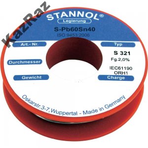 Drut lutowniczy Stannol, 2.0 mm, 500 g