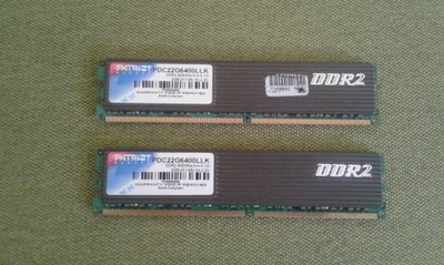 Pamięc RAM DDR2 PATRIOT 2x1GB CL4 DUAL CHANNEL