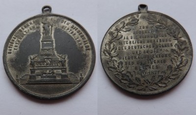 Zn.Medaille 1870/71 Rdesheim, Niederwald-Denkmal