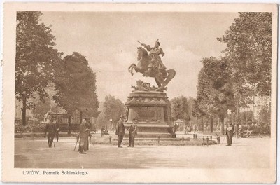 LWÓW - Pomnik Ssobieskiego
