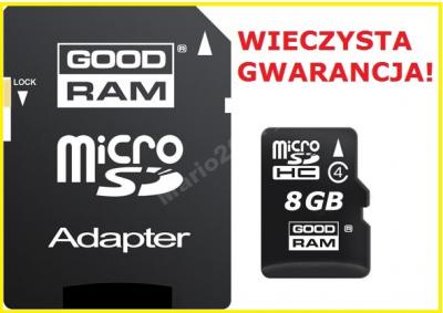 KARTA PAMIĘCI micro SD 8 GB telefon tablet + Adapt - 5833625149 - oficjalne  archiwum Allegro