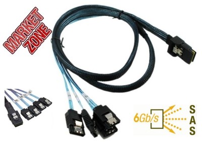 Kabel Mini SAS SFF-8087 36-PIN na 4 SATA 7-PIN HD