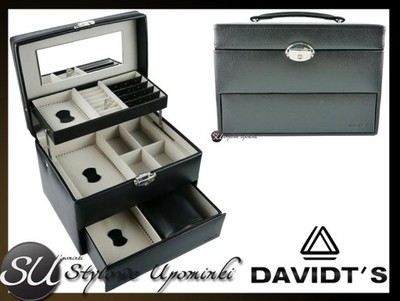 Davidt's szkatułka kuferek na biżuterię CZARNA 200
