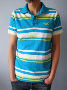 HOLLISTER CALIFORNIA POLO TURKUSOWA W PASKI M BCM