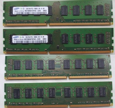 4GB (2x2GB) DDR3 Samsung M378B5673FH0-CH9