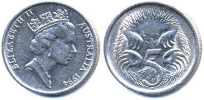 Australia 5 Cents 1994 r.