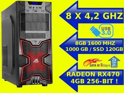 GRACZ 8 X 4.2 / 1TB-SSD / 8GB / RX 470 4GB 256-BIT