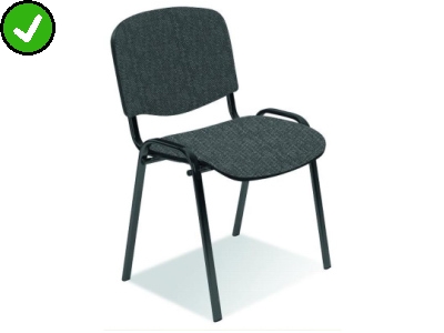 Krzesło biurowe ISO C-73 szaro-czarne sztaplowane