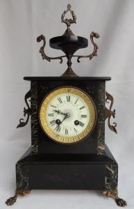 Stary kominkowy  zegar sygnowany  PARIS marmur