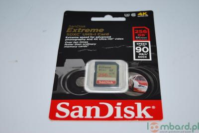 SANDISK EXTREME 256 GB SDXC UHS-I U3 C-10 90MB/S