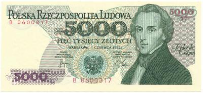 274. 5.000 zł 1982 - B - st.1