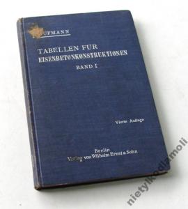 Żelazobeton budownictwo Kaufmann tabele  1927