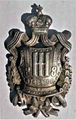 Odznaka 8 Pulku Dragonow Rosja Carska srebro