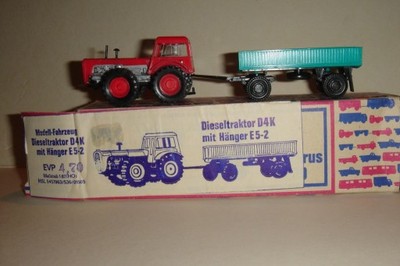 Traktor z przyczepą - Berlinplast - skala 1:87