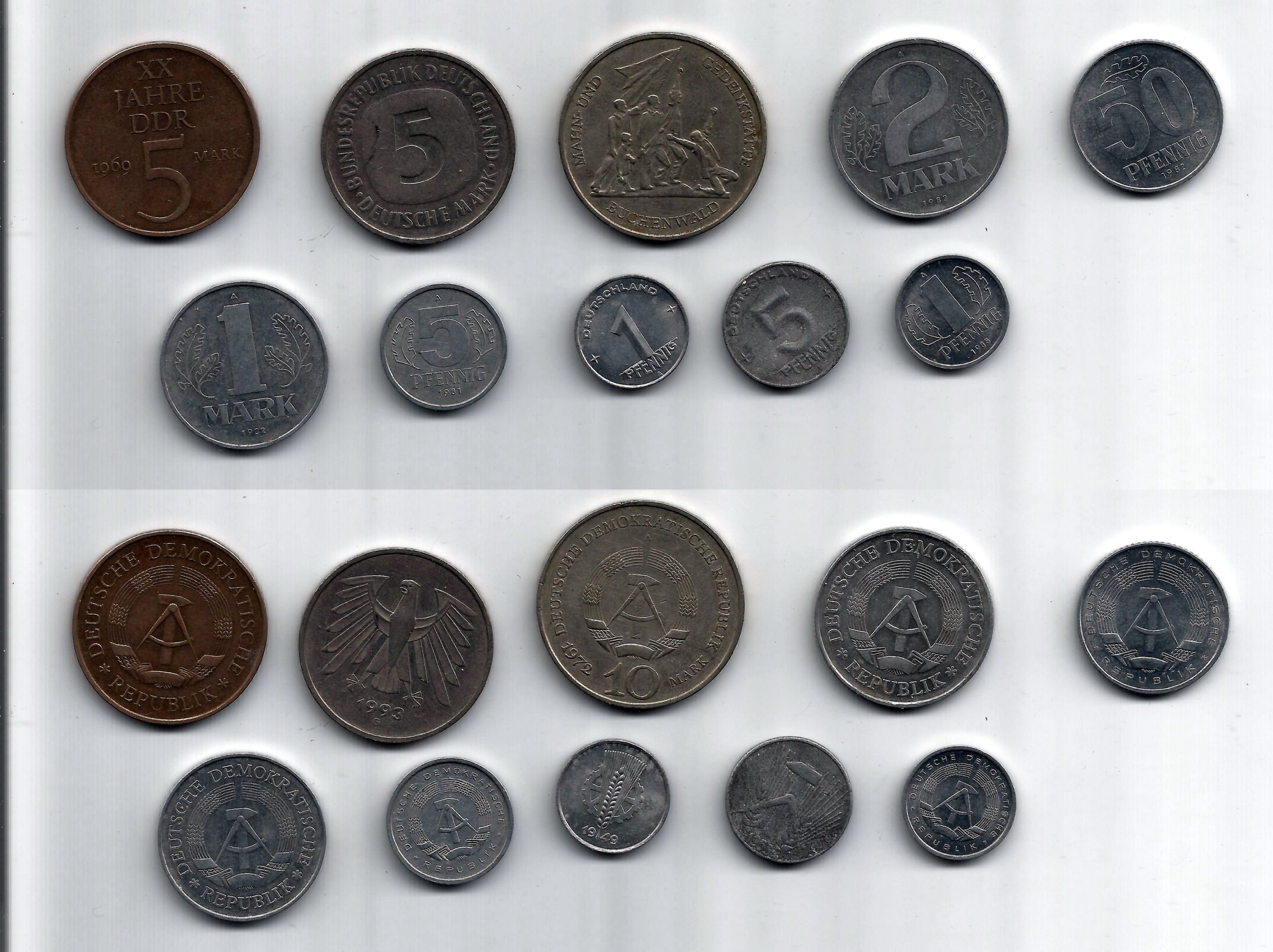 DDR - 10  starych monet 