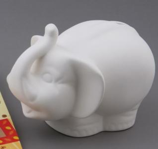 Figurka z wypalonej ceramiki - Słoń skarbonka