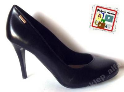 czarne buty czółenka szpilki Bravo Moda 1126 r.39