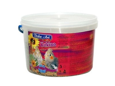 Dako-Art Kokino Pokarm dla Papugi Nimfy 3L