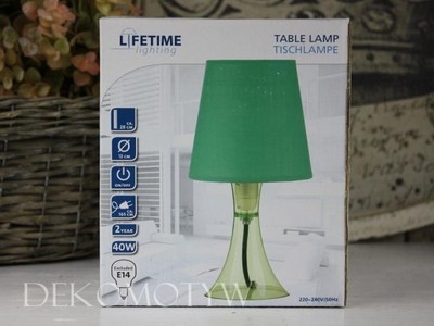*dekomotyw* Lampa lampka klosz zielona 28 cm