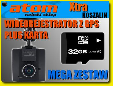 WIDEOREJESTRATOR TRASY FULL HD GPS KARTA 32GB