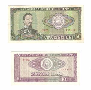Rumunia 10 Lei .1966 r,50 Lei lata 30-te