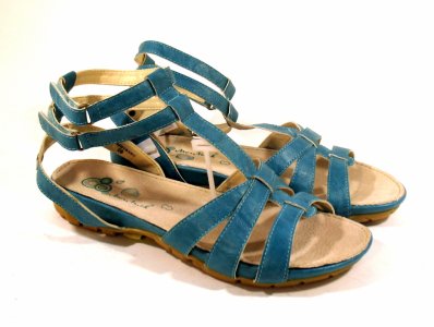 Sandały na rzepy niebieskie r.39/25,5 cm  9115 LD
