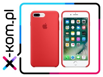Etui Apple iPhone 7 Plus Silicone Case Red