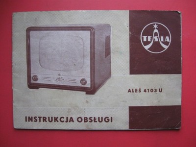Telewizor ALES 4103U TESLA Instrukcja obsługi 1958