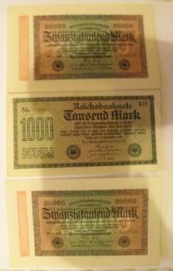 Zestaw 3 banknotów  Niemcy - B3