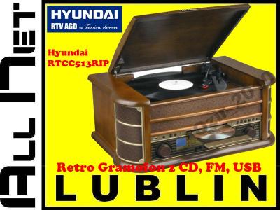 GRAMOFON RETRO HYUNDAI RTCC513 MP3 RADIO USB RIP ! - 2937085144 - oficjalne  archiwum Allegro