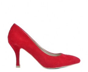 Czerwone czolenka buty niski obcas RADOM 38 #41434