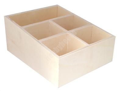 Pudełko drewniane stojak organizer biurko biurowy