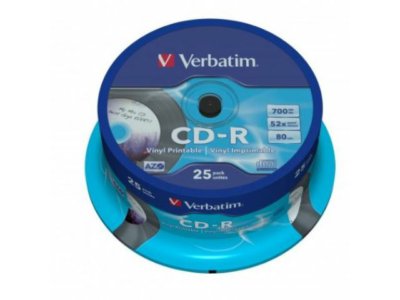 CD-R VERBATIM VINYL PRINTABLE do nadruku 25 sztuk