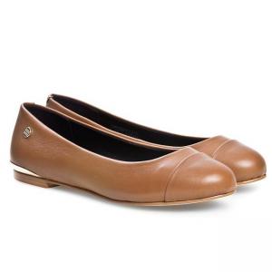 *TOMMY HILFIGER* BALERINY ANNE COGNAC CUDO 39