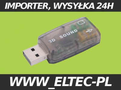 KARTA DŹWIĘKOWA USB 5.1 DŹWIĘK 3D MUZYCZNA W-wa