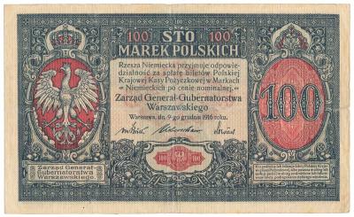 322. 100 mkp 1916 Generał, st.4/4+