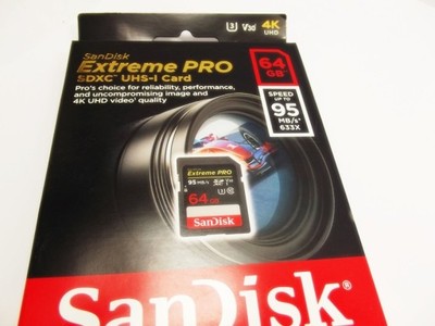 SANDISK EXTREME PRO SDXC 64 GB 95MB/S V30 UHS-I U