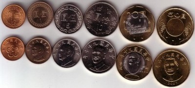 TAJWAN zestaw 6 monet