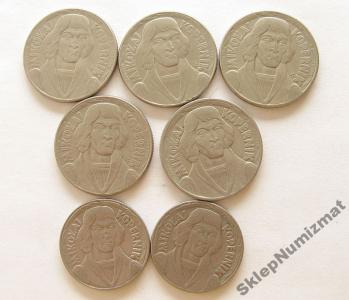 Zestaw 7 monet 10zł Kopernik z lat 1959-1969