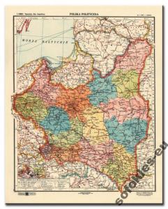 POLSKA II RP EFEKTOWNA MAPA WILNO LWÓW MAPA z 1939