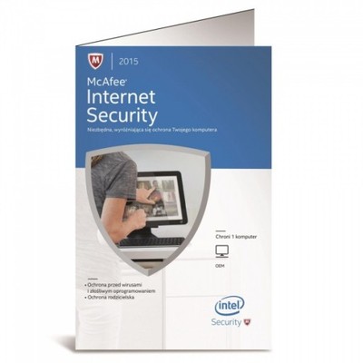 McAfee Internet Security licencja 1 rok 1 stan key