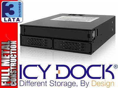 ICYDOCK Kieszeń 2x2.5 SATA/SAS HDD/SSD+ODD