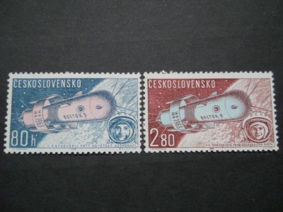 Czechosłowacja - Kosmos -Tiereszkowa Mi.1413-14 **