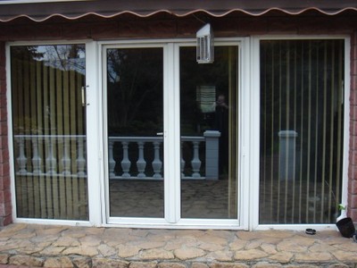 Okno tarasowe z podwójnymi drzwiami